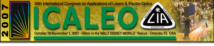 Del Mar Photonics featured events: ICALEO® 2007 will be held in Orlando, Florida, Oct. 29 - Nov. 1, 2007.